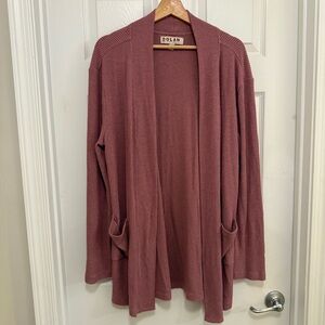 Like New Anthropologie Dolan Left Coast Ribbed Open Front Cardigan with Pockets